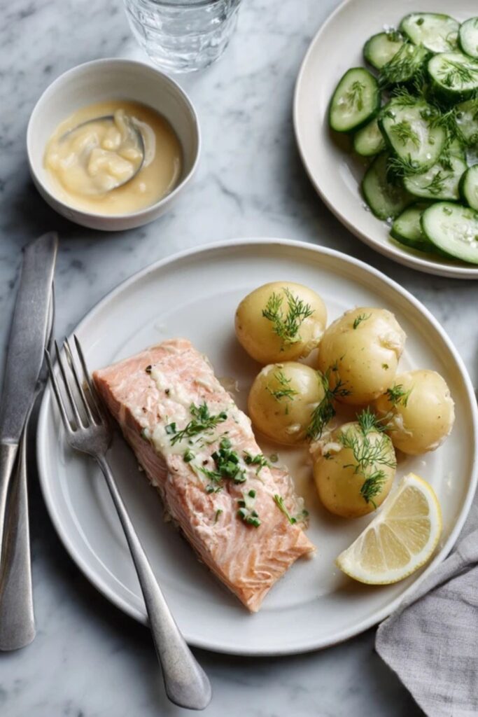 Delia Smith​ Whole Poached Salmon Recipe