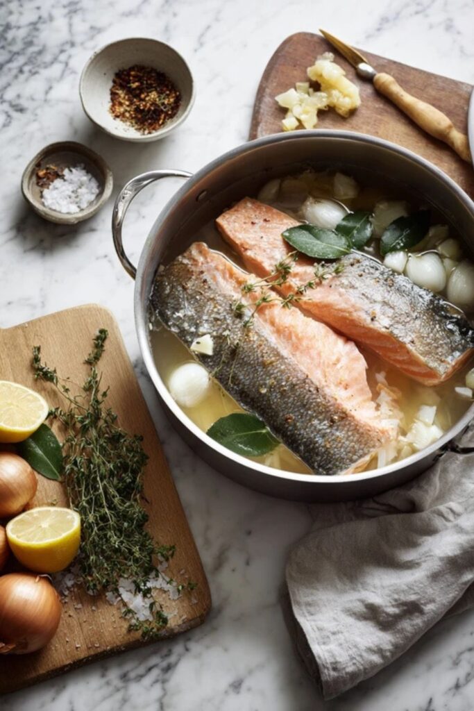 Delia Smith​ Whole Poached Salmon Recipe