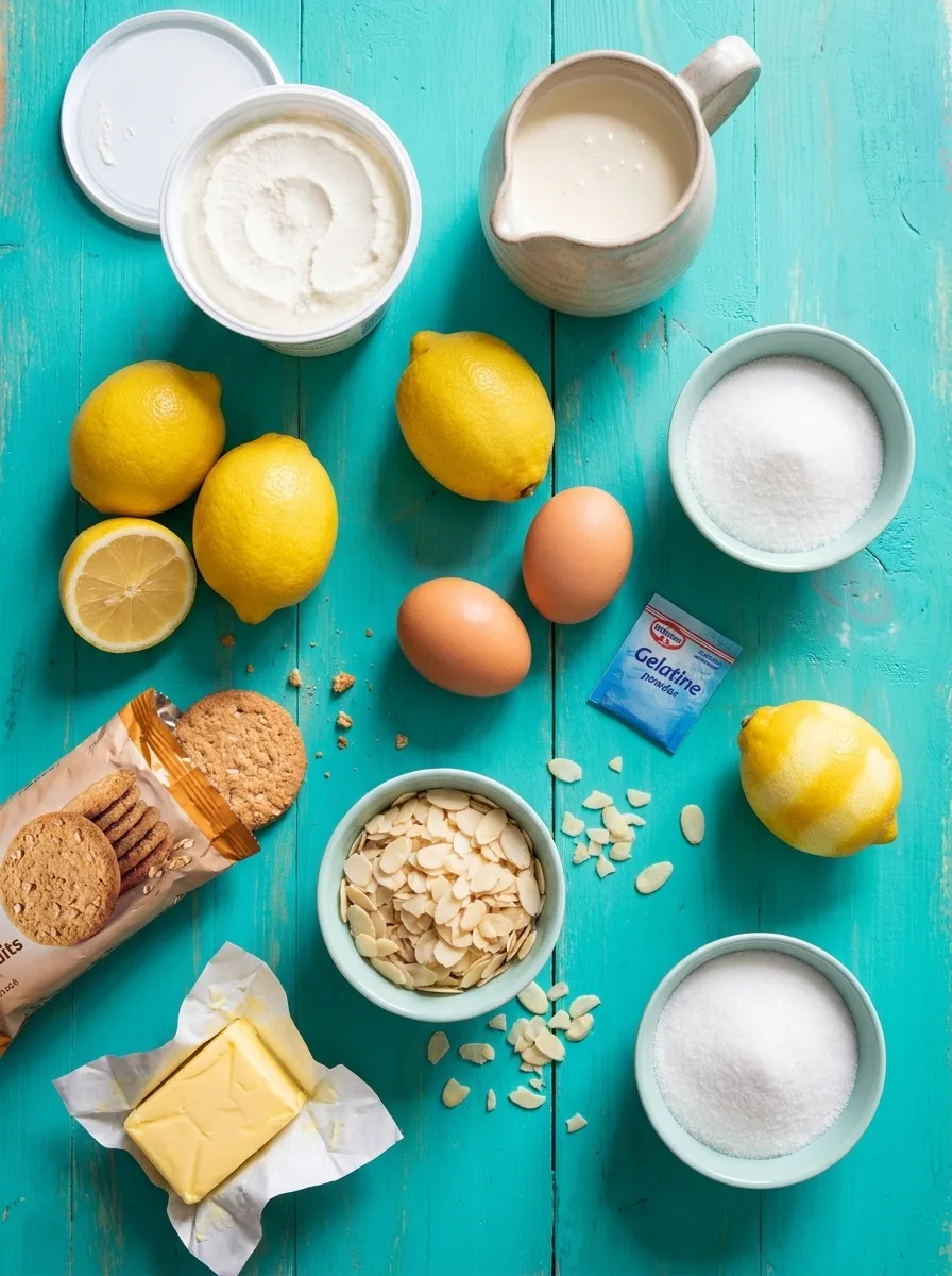 Lemon ricotta cheesecake ingredients