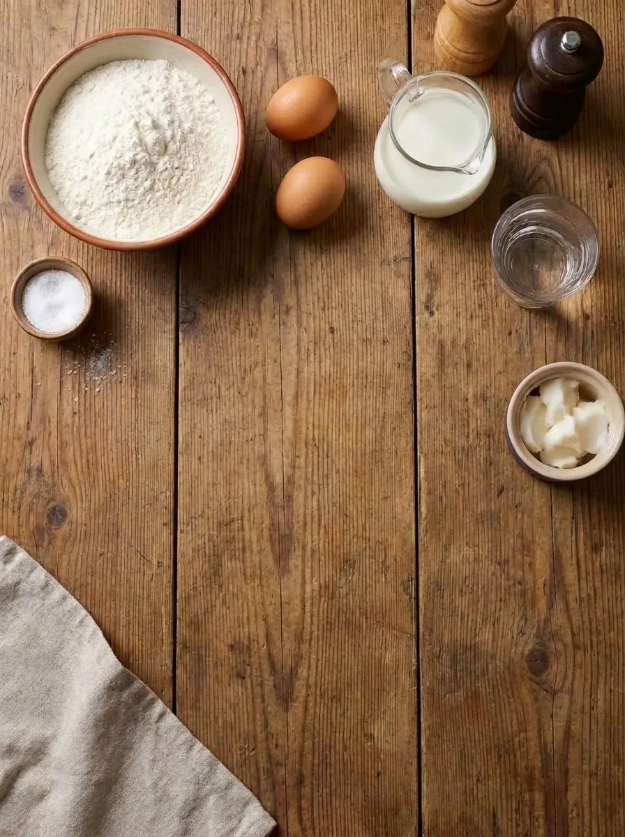Ingredients for Yorkshire puddings for 6