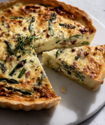 Delia Smith Asparagus and Bacon Quiche Recipe