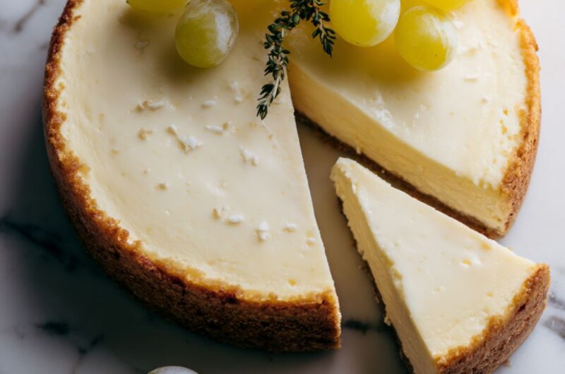 Delia Smith Lemon Cheesecake with Frosted Grapes Recipe