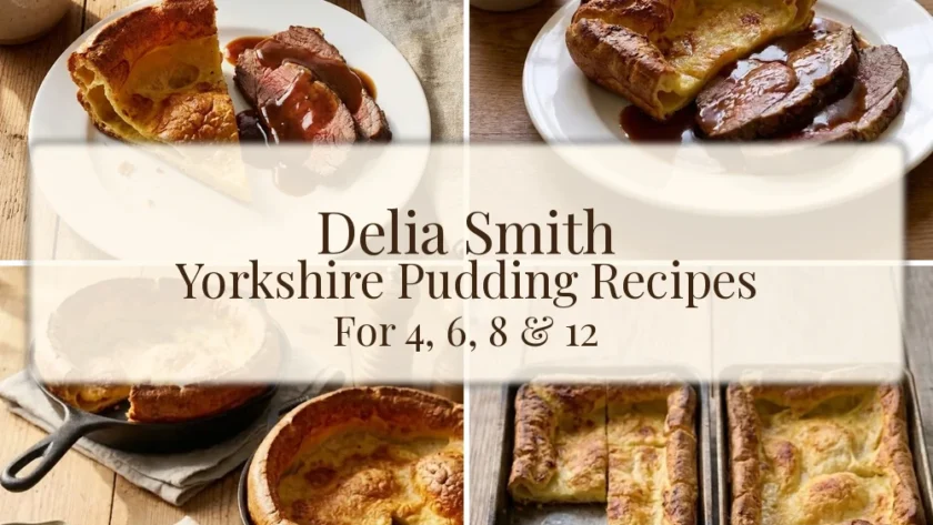 Delia Smith Yorkshire Pudding Recipes for 4 6 8 and 12 people