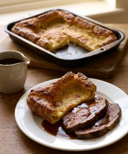 Yorkshire puddings for 6 served with roast beef