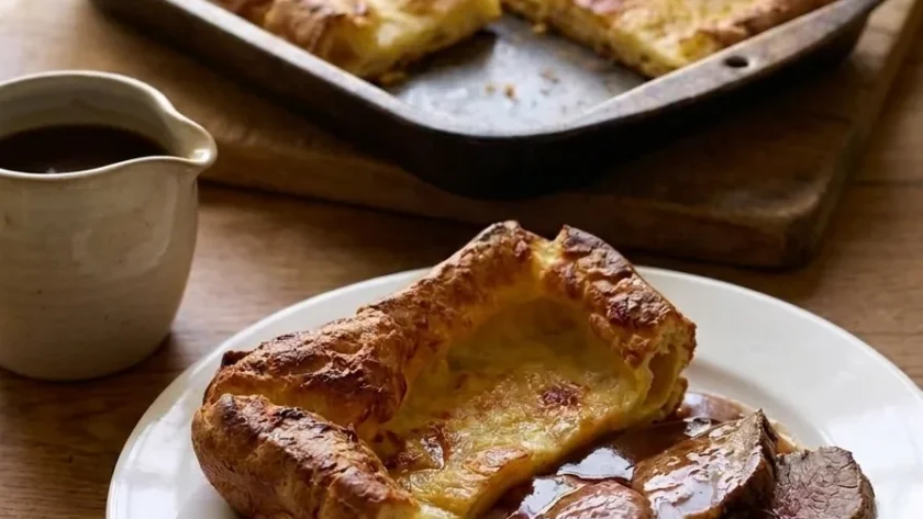 Yorkshire puddings for 6 served with roast beef